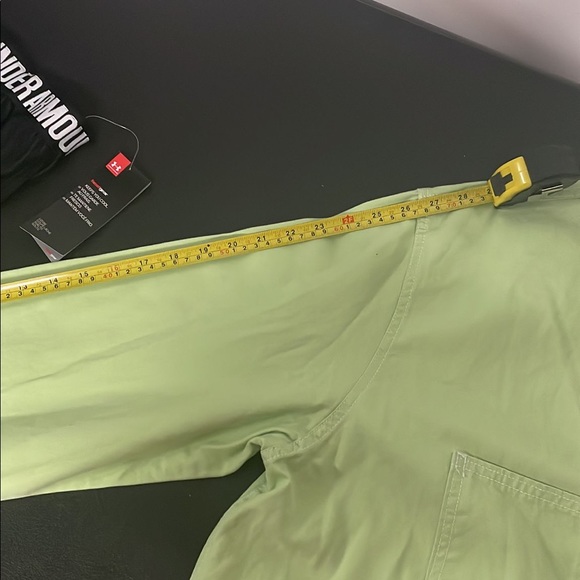 💖MEGA SALE💖Converse Mens 10020896-A07 Zip Front Long Sleeve Shirt Cotton Green - Picture 12 of 12